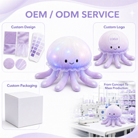 Jouet en peluche interactif AI super doux, méduse parlante avec réponse vocale, éducatif, recharge USB, en coton PP et polyester