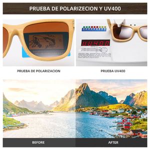 Gafas de Sol de Bambú Natural Hechas a Mano con Logotipo Personalizado 2025, Gafas de Sol de Madera Polarizadas con Lentes de Espejo UV400 para Hombre y Mujer - Product Image 4