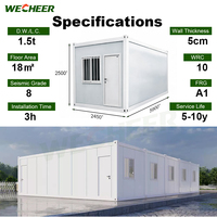 Maison conteneur pliable légère, facile à transporter, préfabriquée et modulaire pour projets de camping