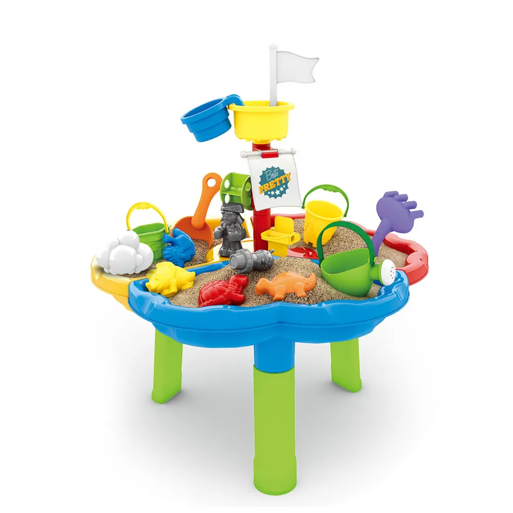 Tiktok Hot Selling Summer Kids Sand Play Toys 14PCS Plastic Table Sand and Water Table Toy for Kids