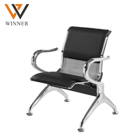 Chaise de salon de coiffure et de service d'attente, couleurs optionnelles, 1, 2 ou 3 places, pour barbier, ordinateur portable, bureau