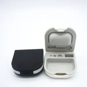 Fabrik direkt schwarz oder weiß hörgerät lagerung fall, verwendet für verpackung wiederaufladbare hörgerät/