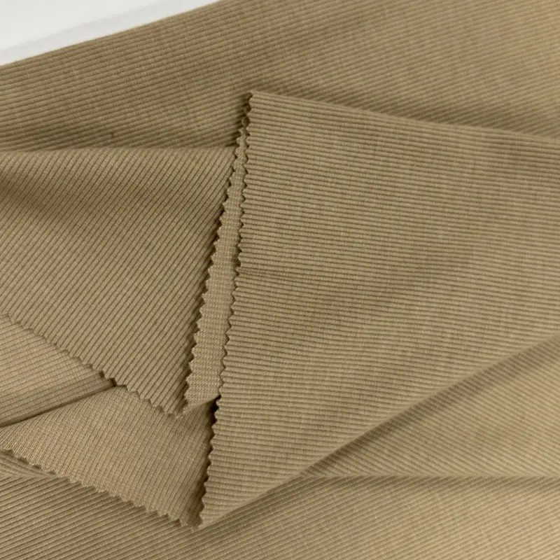 2*2 xương sườn spandex vải áo cổ áo và Cuff sườn phụ kiện dệt kim nylon vải Heavyweight tùy chỉnh màu sắc cho Tops quần áo