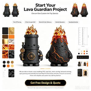 เมย์แอนทอยส์ รับออกแบบ ODM ฟิกเกอร์ไวนิลการ์ตูน ของสะสมงานศิลปะ Lava Guardian บริการ OEM ครบวงจร ของเล่นสะสม PVC ไวนิล - Product Image 6
