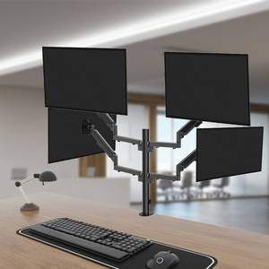 Nuevo Soporte de Escritorio Cuádruple de Acero con Resorte de Gas para Monitor de Computadora LCD Ergonómico, Giratorio 180°, 100x100mm - Product Image 6