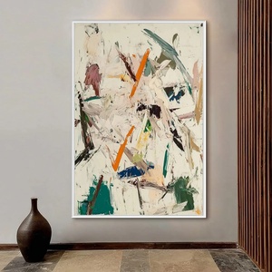 Pintura al Óleo Abstracta Texturizada Frozen Rush, Moderna sobre Lienzo, Pintada a Mano, Arte Texturizado para Pared, Gran Tamaño, Neutro, Enmarcado - Product Image 5