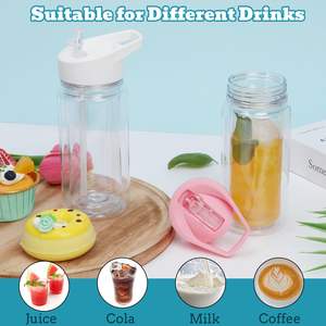 Modern temizle plastik kar küresi DIY Tumbler su şişesi ile çocuklar için çevre dostu BPA ücretsiz kamp kullanımı - Product Image 3