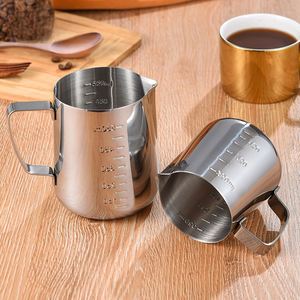 Modern Design Eco-Friendly Metal Latte Art <b>Cup</b> Scale Thickened Milk Frothing Stainless Steel Barista <b>Steaming</b> Pitcher Coffee - Product Image 3