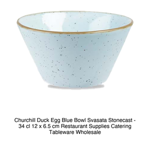 Bol en céramique Churchhill Duck Egg Blue Svasata - 34 cl 12 x 6,5 cm Fournitures de restaurant Vaisselle de traiteur Vente en gros - Product Image 2