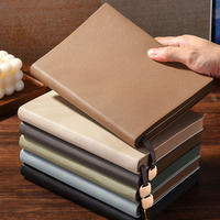 Carnet de notes professionnel personnalisé A5 B5 de haute qualité en cuir PU, 100 feuilles, couverture souple, texture litchi, papeterie de bureau et scolaire
