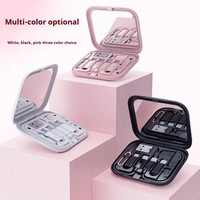 Cable de Datos USB Multifuncional de 60w 3A, Carga Rápida 6 en 1, Kit de Cable de Carga USB C con Adaptador de Espejo para Teléfono, para Viajes