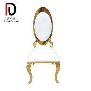 Diseño de lingote de flores doradas, cuero PU, terciopelo, pies de serpiente, acero inoxidable, hotel, banquete, evento, silla de boda - Product Image 3