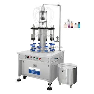 Machine de remplissage de parfum rotative à grande vitesse dix pour remplisseur de vide d'huile d'eau de rose de fleur de parfum
