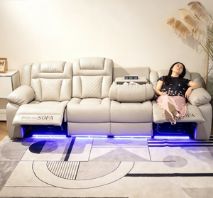 Sofá Cama Futón Plegable Contemporáneo de Piel Sintética con Estructura de Madera, Seccional en Forma de L, Ahorra Espacio - Product Image 1