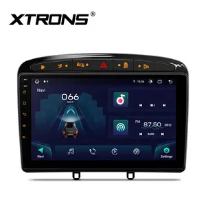 XTRONS9インチカースクリーンAndroid13 Octa Core 64GB Carplay Android Auto 4GLTEカーラジオプジョー308408RCZ用