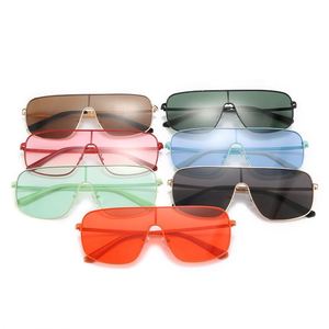 Novedad 2021 Gafas de Sol Retro Extra Grandes para Mujer, Color Rojo Rosado, Lentes de Una Pieza con Protección UV400 - Product Image 6