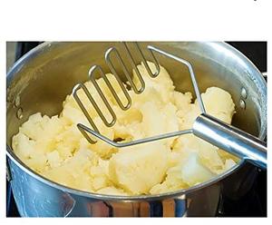 Herramienta de cocina resistente y fácil de limpiar, triturador de patatas de acero inoxidable para frijoles, aguacates, patatas - Product Image 3