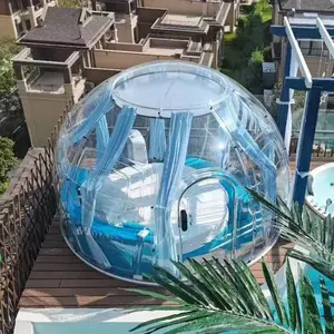 Fuerte dureza alta resistencia al impacto 360 vista panorámica Casa de burbujas transparente Yurt carpa de burbujas transparente