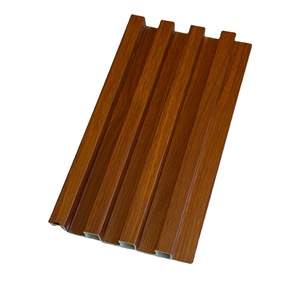 Grain de <span class=keywords><strong>bois</strong></span> de luxe 160 creux petite haute grande plaque murale convexe rainure Grille lumière rouge gril Net WPC fabriqué - Product Image 3