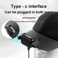 Nueva Lámpara de Gorra de Béisbol con Carga USB, Pantalla Digital, Colorida, para Pesca Nocturna y Ciclismo, Lámpara Frontal LED Portátil con Sensor