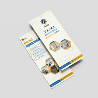 Service d'impression de prospectus personnalisés, vente en gros, impression de brochures pliées en trois, finition brillante ou mate, prix direct usine