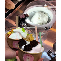 Gerobak Penjual Gelato Miles V4 Bersertifikat NSF CE, Mesin Gelato Otomatis, Pembuat Es Krim Kelas Atas