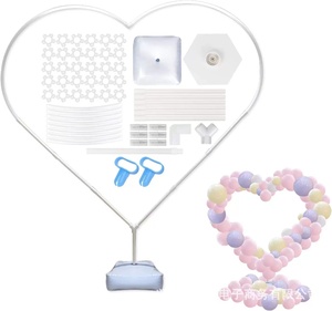 아마존 1.5m 하트 모양 풍선 아치 지원 풍선 지상 부동 기둥 지원 도로 가이드 배열 - Product Image 1