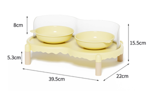 Wholesale Elevated Double <b>Ceramic</b> Pet Bowls, Anti-spill Raised Cat Food Water Bowl with Custom Logo - Product Image 6
