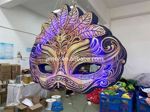 Maschera gonfiabile in maschera in oro per l'illuminazione di decorazioni per feste maschera gonfiabile - Product Image 4