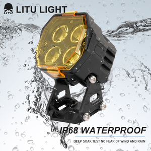 IP68 note étanche 3 pouces couleur blanche tout-terrain antibrouillard carré LED travail lumière camion mini conduite lumière pour suv bateau tracteur - Product Image 4