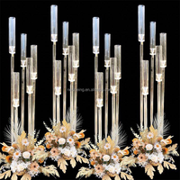 Cheminées en tube acrylique modernes, bougeoirs en cristal à longue tige, centres de table de mariage pour les occasions de Noël