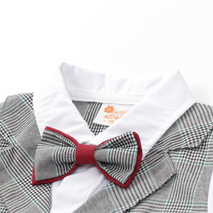 <span class=keywords><strong>Traje</strong></span> de bebé niño boda recién nacido mono mameluco Caballero pajarita manga corta una pieza <span class=keywords><strong>traje</strong></span> de <span class=keywords><strong>bautizo</strong></span> Formal - Product Image 3