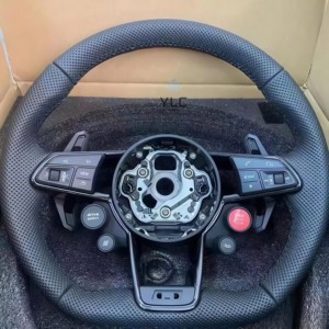 Volante Sportivo RS in Pelle Semi-Perforata e Carbonio per <span class=keywords><strong>Audi</strong></span> S5 A4 B8 B8.5 B9 RS5 RS6 A6 C7 S7 A7 S8 A3 A8 <span class=keywords><strong>TT</strong></span> - Product Image 3