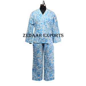 Luxury Elegance Cotton Rayon <b>Pyjama</b> Set <b>for</b> Women Printed Sleepwear <b>for</b> Comfort and Style - Product Image 3