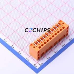 KF2EDGERM-3.5-2*10P Plug-in Terminal Block Bent Lead Through Hole,P=3.5mm Board-to-Board / Socket - Closed Screw Fixing 2x10P - Product Image 2