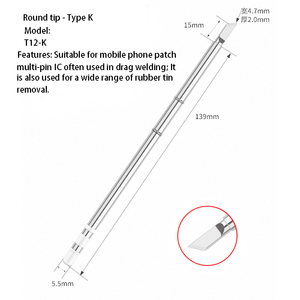 Pointes de soudage T12 série BC2 K KU ILS JL02 de haute qualité pour station de soudage 951 952 - Product Image 5