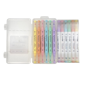 ชุดปากกาไฮไลท์สองหัวสีมาการอง ปลายหัวปรับได้ พร้อมสัมผัสนุ่มนวล ดีไซน์สวยงาม - Product Image 1