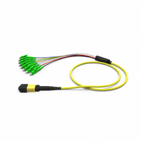 Kabel Breakout MPO MTP ke LC 8 12 24 Fiber G657 OM3 OM4 Fanout Harness Male Female Standar atau Low Loss