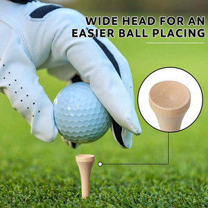 प्राकृतिक बांस गोल्फ टीज़ वैयक्तिकृत 42 54 70 83 मिमी कस्टम लोगो बांस लकड़ी गोल्फ टीज़ - Product Image 5