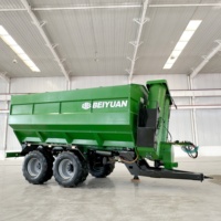 Engraisseur hydraulique haut de gamme avec pompe et boîte de vitesses – Chariot d'engrais et chariot à céréales tractés par tracteur pour la logistique de la récolte