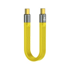 Type <b>C</b> <b>To</b> Type <b>C</b> 100W PD Fast Charging <b>Cable</b> 0.5M Yellow Flexible Data <b>Cable</b> For Mobile Phone - Product Image 4
