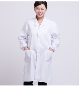 Unisex manica Lunga bianco del laboratorio cappotto del cotone abito bianco fabbrica di cibo medico infermiere uniforme - Product Image 2