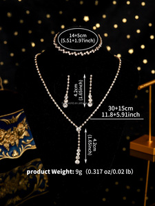 BELLEWORLD 2025 diseño de moda joyería nupcial única 3 piezas conjunto joya piedra boda collar <span class=keywords><strong>pendientes</strong></span> <span class=keywords><strong>y</strong></span> pulseras <span class=keywords><strong>para</strong></span> fiesta - Product Image 2