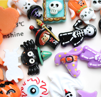 Articles en vrac en gros lots kawaii flatback araignée halloween breloques en résine 4d animal cabochon dessin animé pour chaussure nail art cheveux arcs