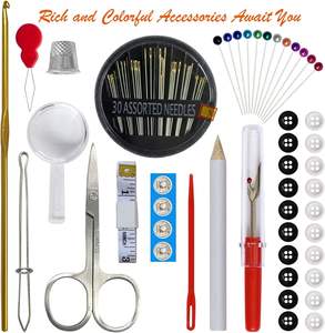 卸売り128個高品質ソーイングキット大人用子供用テープサイズ拡大ガラス刺繍必需品 - Product Image 5