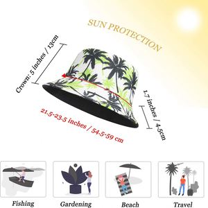 Fashion Striped Wide Brim Reversible Bucket <b>Hat</b> Women <b>Men</b> Letter Embroidery Outdoor Party Daily <b>Sun</b> <b>Hats</b> Fisherman Panama Cap - Product Image 2