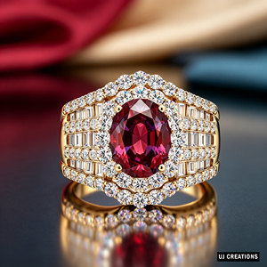 Bague personnalisée en or massif S925/10K/14K/18K avec pierre précieuse ovale et diamant de laboratoire qualité VVS-VS, taille brillant, bijoux de mode - Product Image 6