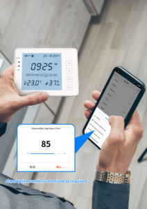 Thermomètre numérique WiFi et hydromètre intelligent WiFi-Moniteur de température et d'humidité, 3 alarmes, thermo-hydromètre rechargeable - Product Image 6