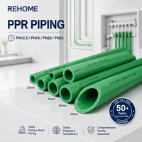Tuyau PPR en plastique vert PN25 de 20 à 160 mm pour eau chaude et froide, fabriqué en Chine (DN 20mm, 25mm, 32mm)