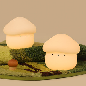 Mushroom-Shaped <b>Night</b> <b>Light</b> Rechargeable Soft Glow Lamp For Bedroom Bedside Use - Product Image 4